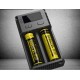 Nitcore new i2 Dual Intelligent Multifunction Ecig 18650 Battery Charger With Dual Slot  (free shipping)