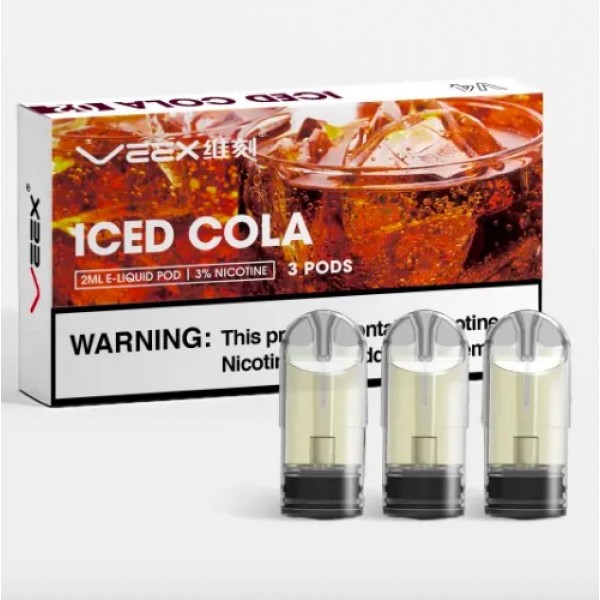 VEEX V4 Transparent Pre-filled Closed Vape Pod Cartridges 2ml 3pcs/Pack free shipping