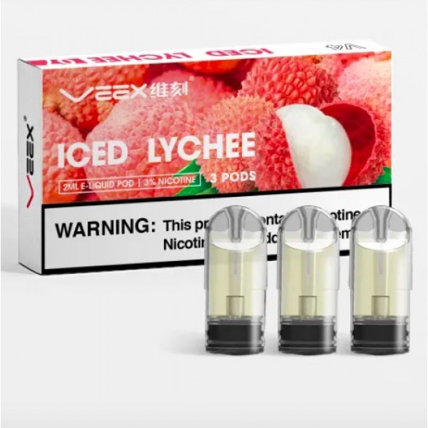 VEEX V4 Transparent Pre-filled Closed Vape Pod Cartridges 2ml 3pcs/Pack free shipping