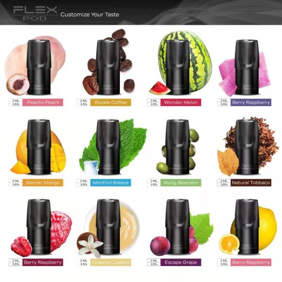 Original FLEX Replacement Pre-filled Pod Cartridges 6pcs/pack (free shipping)