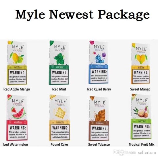 Original MYLE V4 Vape Pre-filled Pod Cartridges 4pcs free shipping