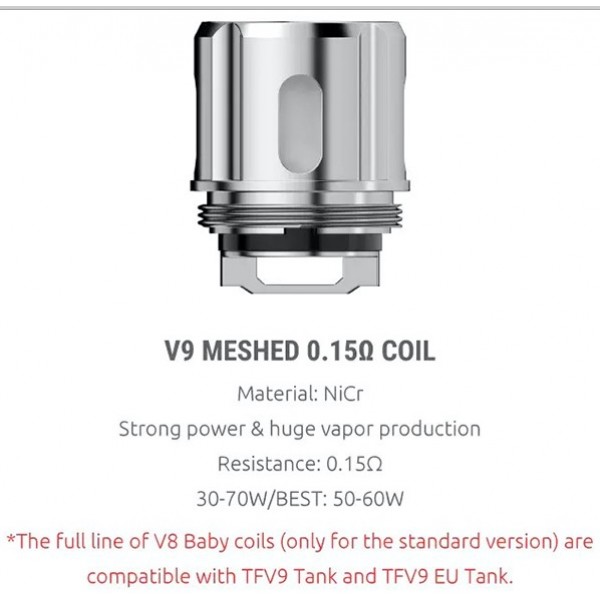 SMOK TFV9 Replacement Coil 5pcs free shipping