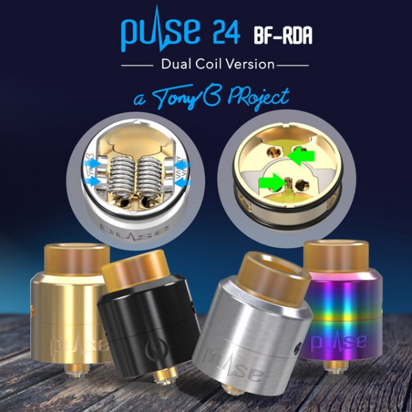 Original VandyVape Pulse 24 BF RDA designed by Tony B free shipping