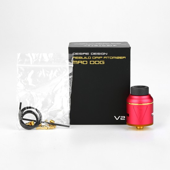 Original Desire Mad Dog RDA RDTA V2 Atomizer 24mm free shipping