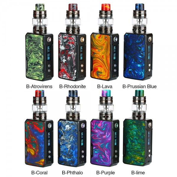 Original 117W VOOPOO Drag Mini Box Mod TC Kit 4400mAh with UFORCE T2 Tank free shipping