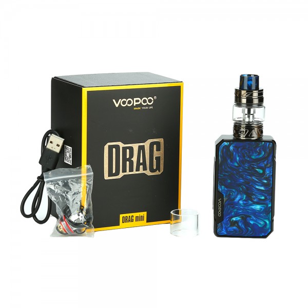 Original 117W VOOPOO Drag Mini Box Mod TC Kit 4400mAh with UFORCE T2 Tank free shipping