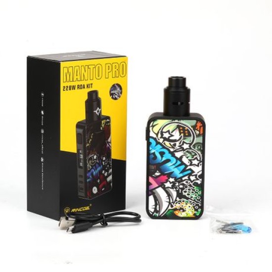 Original 228W Rincoe Manto Pro TC Box Mod Starter Kit with Metis RDA free shipping