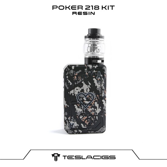 Original Teslacigs Poker 218 TC Kit with 218W Poker Box Mod and 2ML / 6ML Resin Tank free shipping