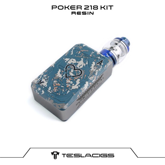 Original Teslacigs Poker 218 TC Kit with 218W Poker Box Mod and 2ML / 6ML Resin Tank free shipping