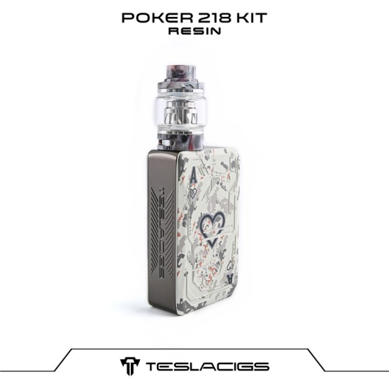 Original Teslacigs Poker 218 TC Kit with 218W Poker Box Mod and 2ML / 6ML Resin Tank free shipping