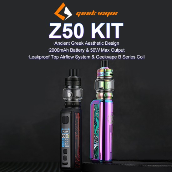 Original GeekVape Z50 Box Mod Kit with Z Nano Tank free shipping