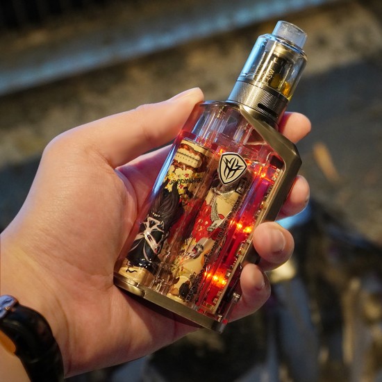 Original 228W Rincoe Jellybox Transparent Box Mod Starter Kit with Jellytank 4.8ml free shipping