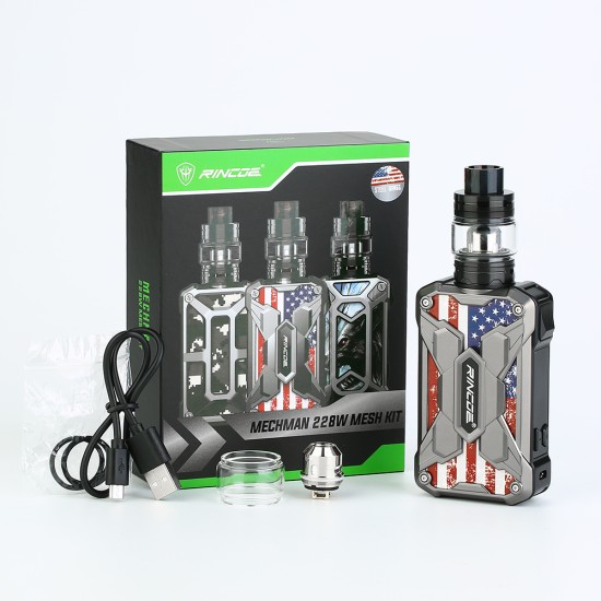 Original 228W Rincoe Mechman TC Kit with Mesh Tank free shipping