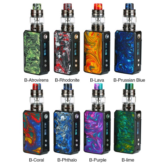 Original 117W VOOPOO Drag Mini Box Mod TC Kit 4400mAh with UFORCE T2 Tank free shipping