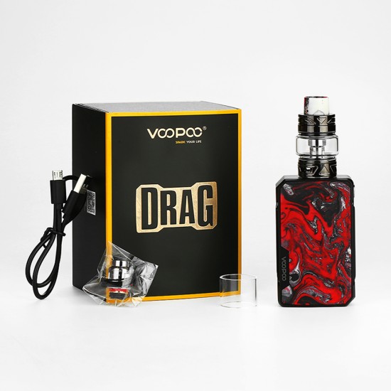 Original 117W VOOPOO Drag Mini Box Mod TC Kit 4400mAh with UFORCE T2 Tank free shipping