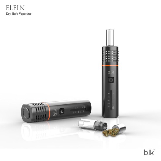 Original Kingtons BLK ELFIN Dry Herb Vaporizer Vape Pen 1800mah free shipping