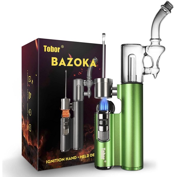 Original IECIGBEST Tobor Bazoka Pro Torch Portable 3 in 1 Herbs CBD Oil Wax Vaporizer Dab Erig with Allotype Glass Filter Not Contain Butane free shipping