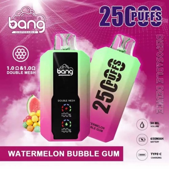 Original Bang Disposable Rechargeable Vape Device 25,000 puffs (Free Shipping Worldwide)