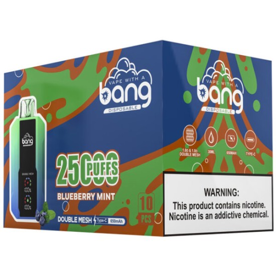 Original Bang Disposable Rechargeable Vape Device 25,000 puffs (Free Shipping Worldwide)