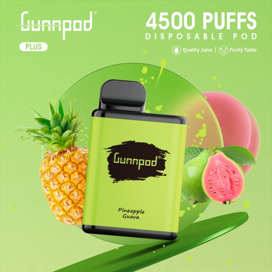 Original Gunpod Plus Disposable Vape Pen Device 4500 Puffs 1400mah (free shipping)