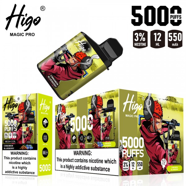 FLIEVAPE MAGIC Pro Higo Rechargeable Disposable Vape Device 5000puffs 550mah (free shipping)