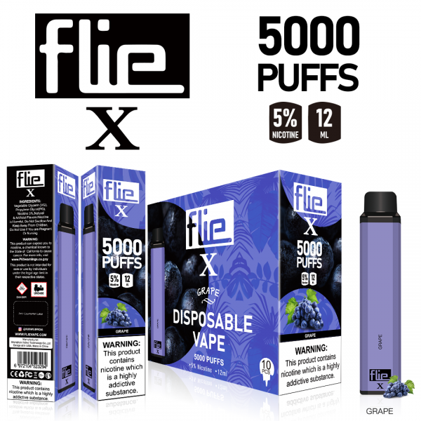 Original FLIEVAPE X Rechargeable Disposable Vape Device 5000puffs 1500mah (free shipping)