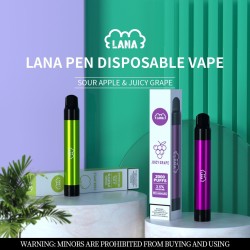 Original LANAVAPE Lana Pen Disposable Vape Pen Device 2000 Puffs 1000 mah (free shipping)