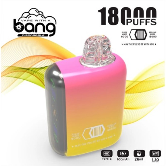 Original Bang Rocket Dual Mesh Disposable Vape 18000 Puffs (Free Shipping Worldwide)