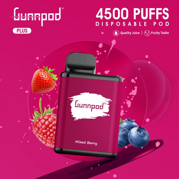 Original Gunpod Plus Disposable Vape Pen Device 4500 Puffs 1400mah (free shipping)