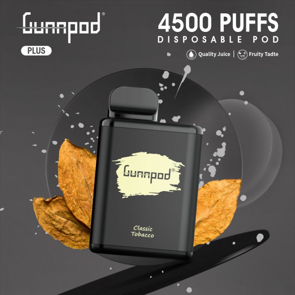 Original Gunpod Plus Disposable Vape Pen Device 4500 Puffs 1400mah (free shipping)