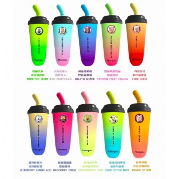 Original Huogo Milk Tea Cup Rechargeable Disposable Vape Pen Device 6600 Puffs 600mah (free shipping)