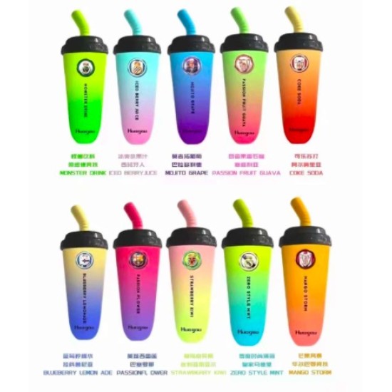 Original Huogo Milk Tea Cup Rechargeable Disposable Vape Pen Device 6600 Puffs 600mah (free shipping)