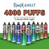 Original RANDM Ghost Rechargeable Disposable Vape Pen Device RGB LED Light Glowing 4000 Puffs 1000mAh (free shipping)