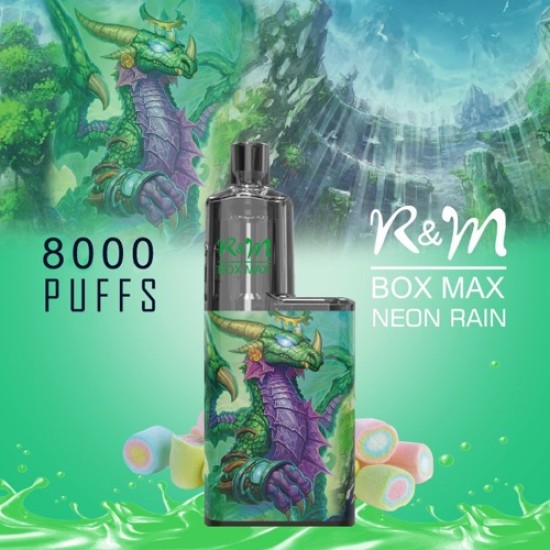 Original R&M Box Max Mesh Coil Rechargeable Disposable Vape Pen Device 8000 Puffs 650mah (free shipping)