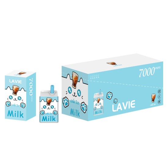 Original Lavie Milk Rechargeable Disposable Vape Pen Device 7000 Puffs 600mah (free shipping)