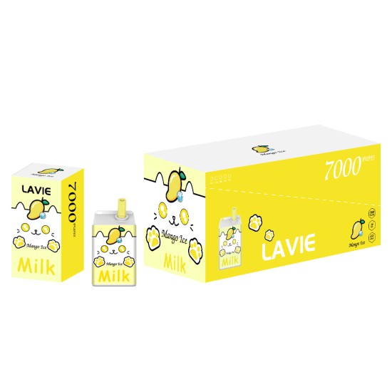 Original Lavie Milk Rechargeable Disposable Vape Pen Device 7000 Puffs 600mah (free shipping)