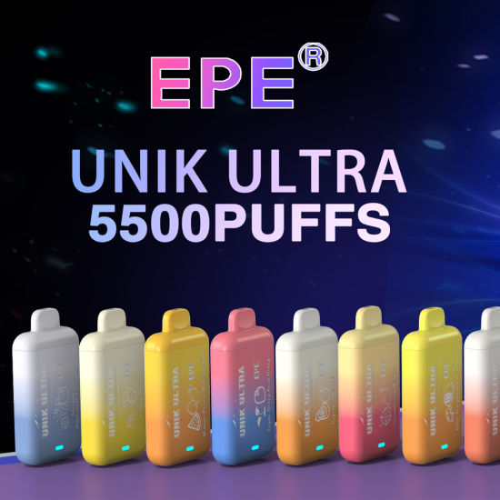 Original EPE Unik ULTRA Rechargeable Disposable Vape Device Pen Stick 5500 PUFFS 550 mAh (free shipping)