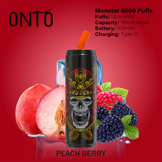 Original ONTOVAPE Monster Rechargeable Disposable Vape Pen Device 6000 Puffs 600mAh (free shipping)