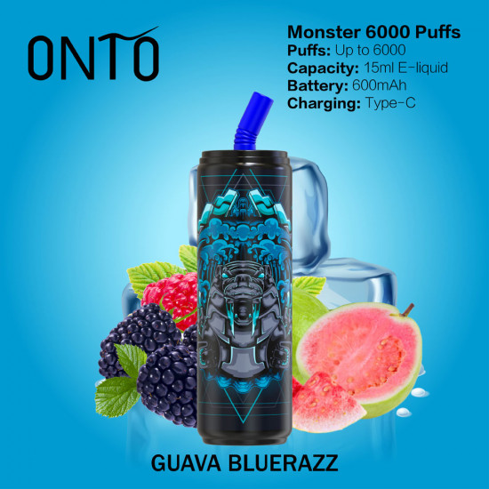 Original ONTOVAPE Monster Rechargeable Disposable Vape Pen Device 6000 Puffs 600mAh (free shipping)