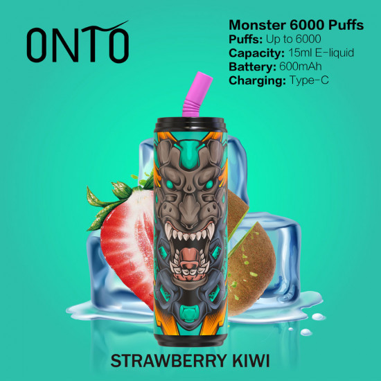 Original ONTOVAPE Monster Rechargeable Disposable Vape Pen Device 6000 Puffs 600mAh (free shipping)