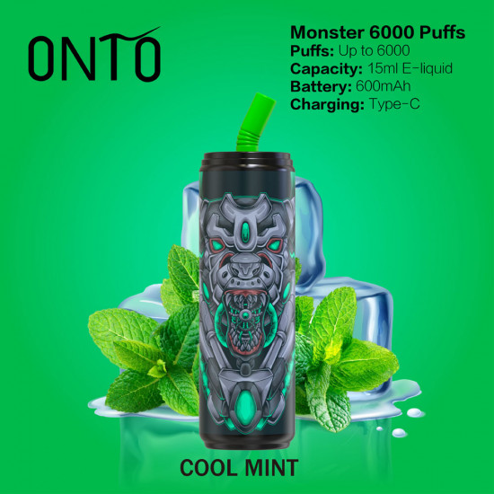 Original ONTOVAPE Monster Rechargeable Disposable Vape Pen Device 6000 Puffs 600mAh (free shipping)