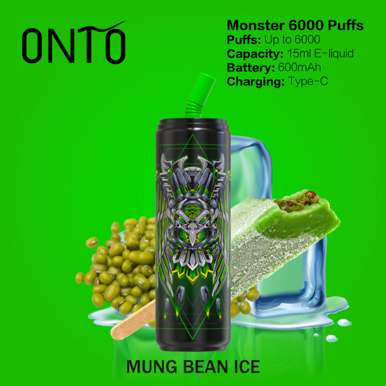 Original ONTOVAPE Monster Rechargeable Disposable Vape Pen Device 6000 Puffs 600mAh (free shipping)