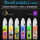 Original RANDM Dazzle Rechargeable Refillable Disposable Vape Pen Device 5000 Puffs 1000mAh RGB Light Glowing With A Bottle of Nicotine Salt E-liquid 60mg 10ml(free shipping)