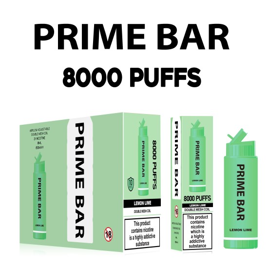 Original Prime Bar 8000 Rechargeable Disposable Vape Pen Device 850mAh 10000puffs (Free Shipping)