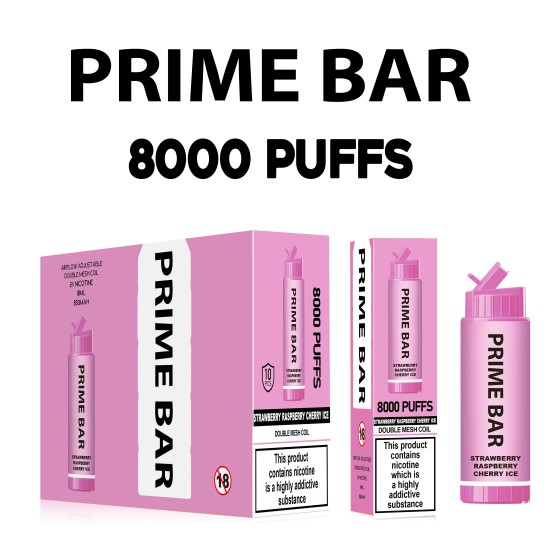 Original Prime Bar 8000 Rechargeable Disposable Vape Pen Device 850mAh 10000puffs (Free Shipping)