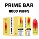 Original Prime Bar 8000 Rechargeable Disposable Vape Pen Device 850mAh 10000puffs (Free Shipping)