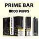 Original Prime Bar 8000 Rechargeable Disposable Vape Pen Device 850mAh 10000puffs (Free Shipping)