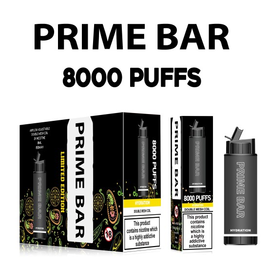 Original Prime Bar 8000 Rechargeable Disposable Vape Pen Device 850mAh 10000puffs (Free Shipping)