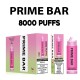 Original Prime Bar 8000 Rechargeable Disposable Vape Pen Device 850mAh 10000puffs (Free Shipping)