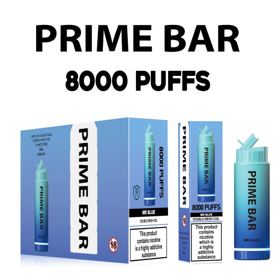 Original Prime Bar 8000 Rechargeable Disposable Vape Pen Device 850mAh 10000puffs (Free Shipping)